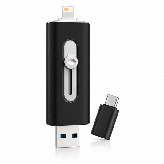 Plugea™ 1000 Go + Adaptateur - Clé de Sauvegarde 4-en-1